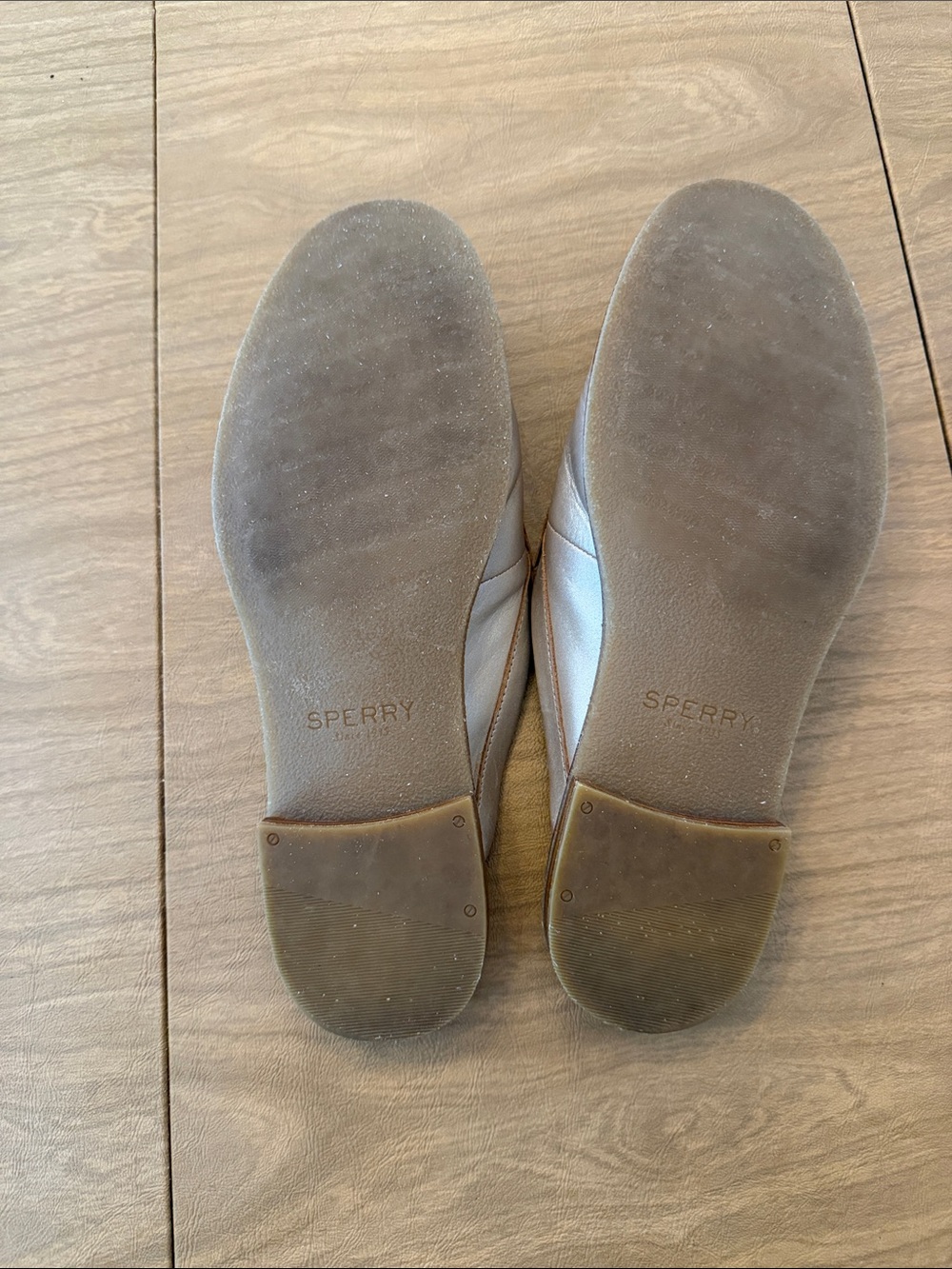 Sperry Metallic Gold Leather Penny Loafer Mules - Picture 3 of 4